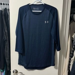 Blue Under Armour Half Sleeve Shirt